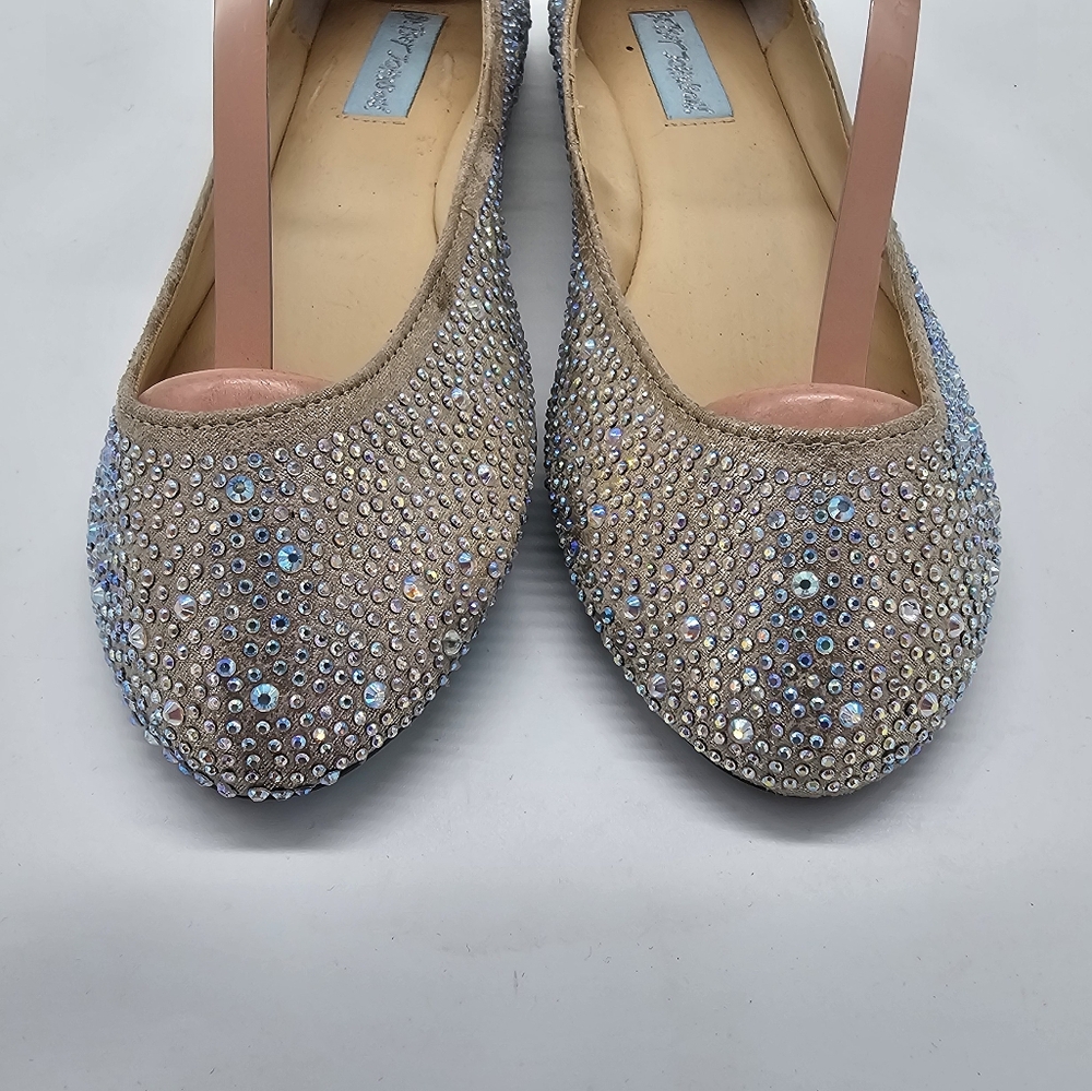Betsey Johnso SB Joy Bling Weddin Prom Ballet Flats 6.5 - Picture 5 of 14